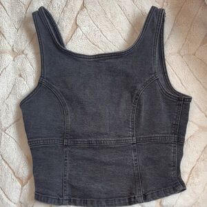 Gray Denim Women's Top